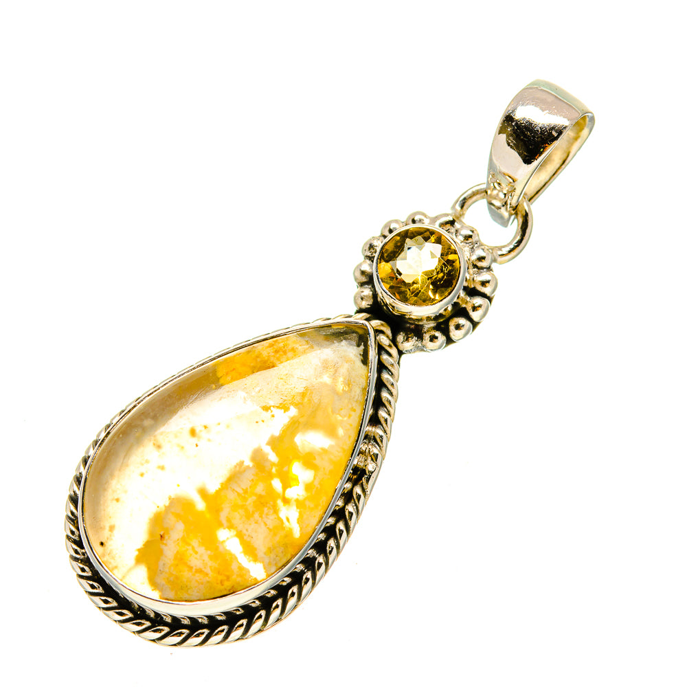 Plume Agate Pendants handcrafted by Anasilvercos - PD755922