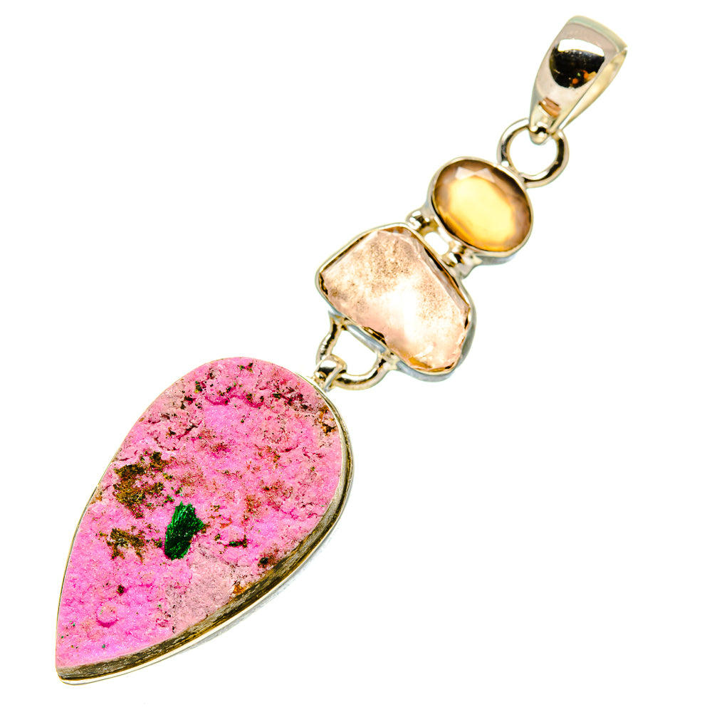Cobalto Calcite Druzy Pendants handcrafted by Anasilvercos - PD755931