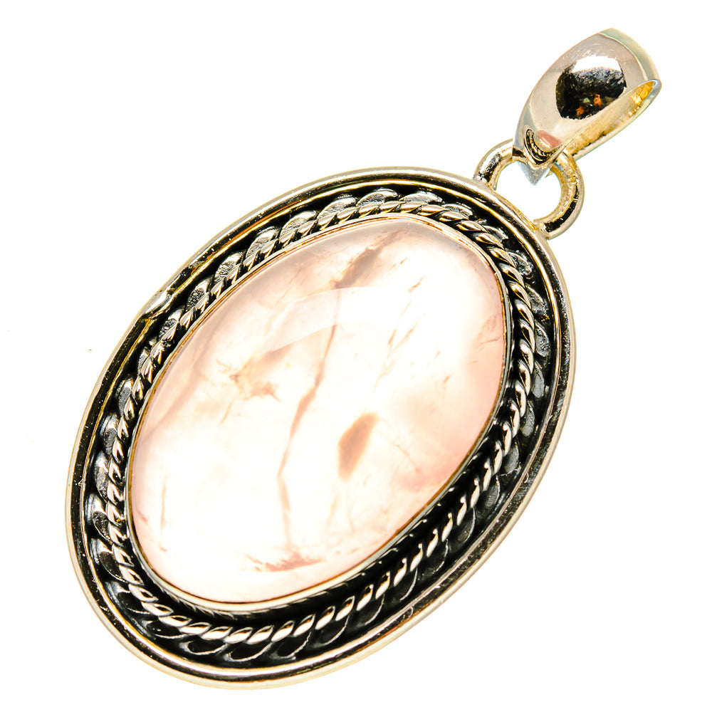 Rose Quartz Pendants handcrafted by Anasilvercos - PD755985
