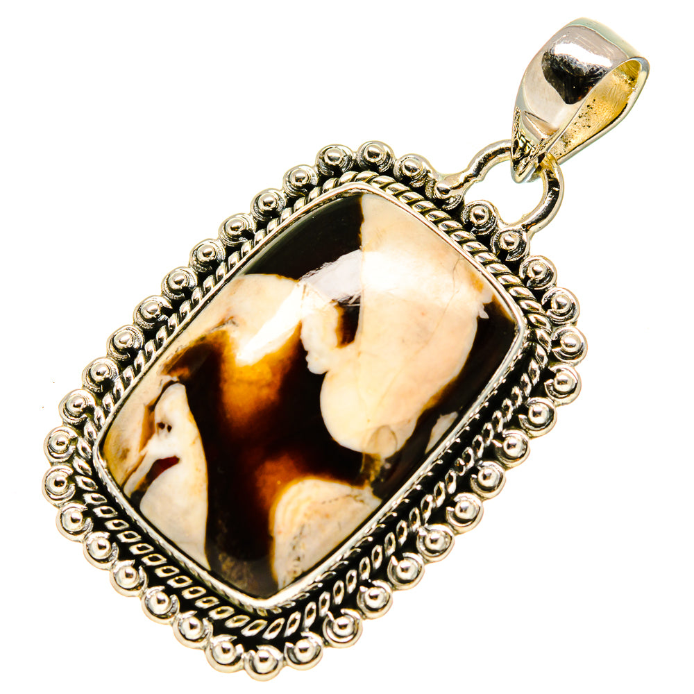Peanut Wood Jasper Pendants handcrafted by Anasilvercos - PD755986