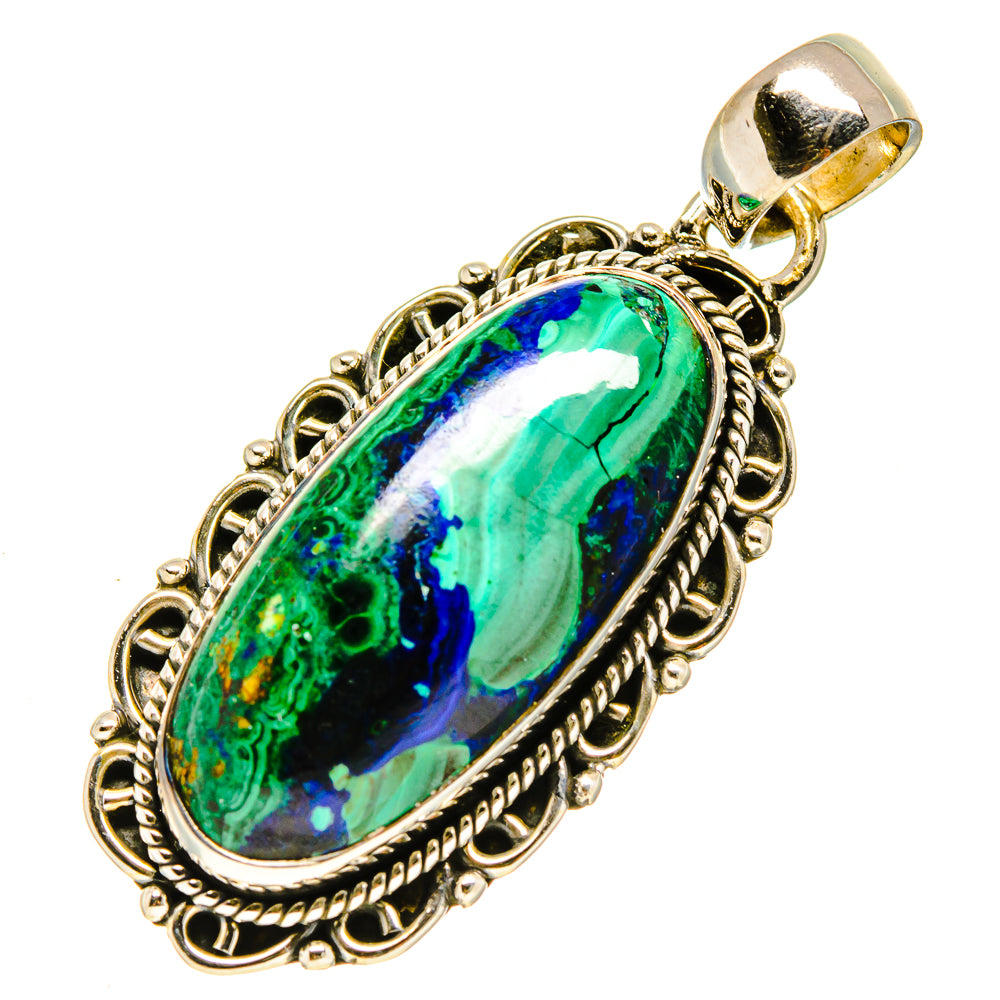 Malachite In Chrysocolla Pendants handcrafted by Anasilvercos - PD755990