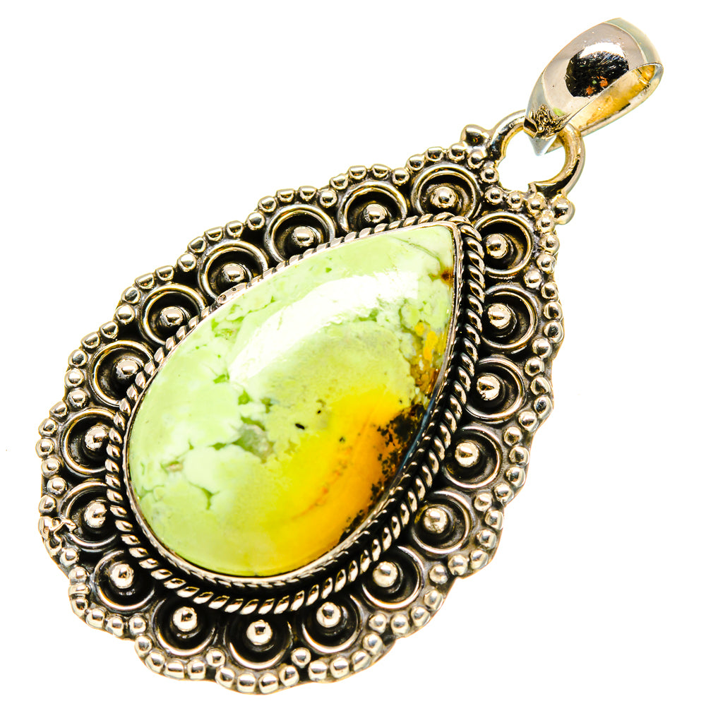 Lemon Chrysoprase Pendants handcrafted by Anasilvercos - PD755993