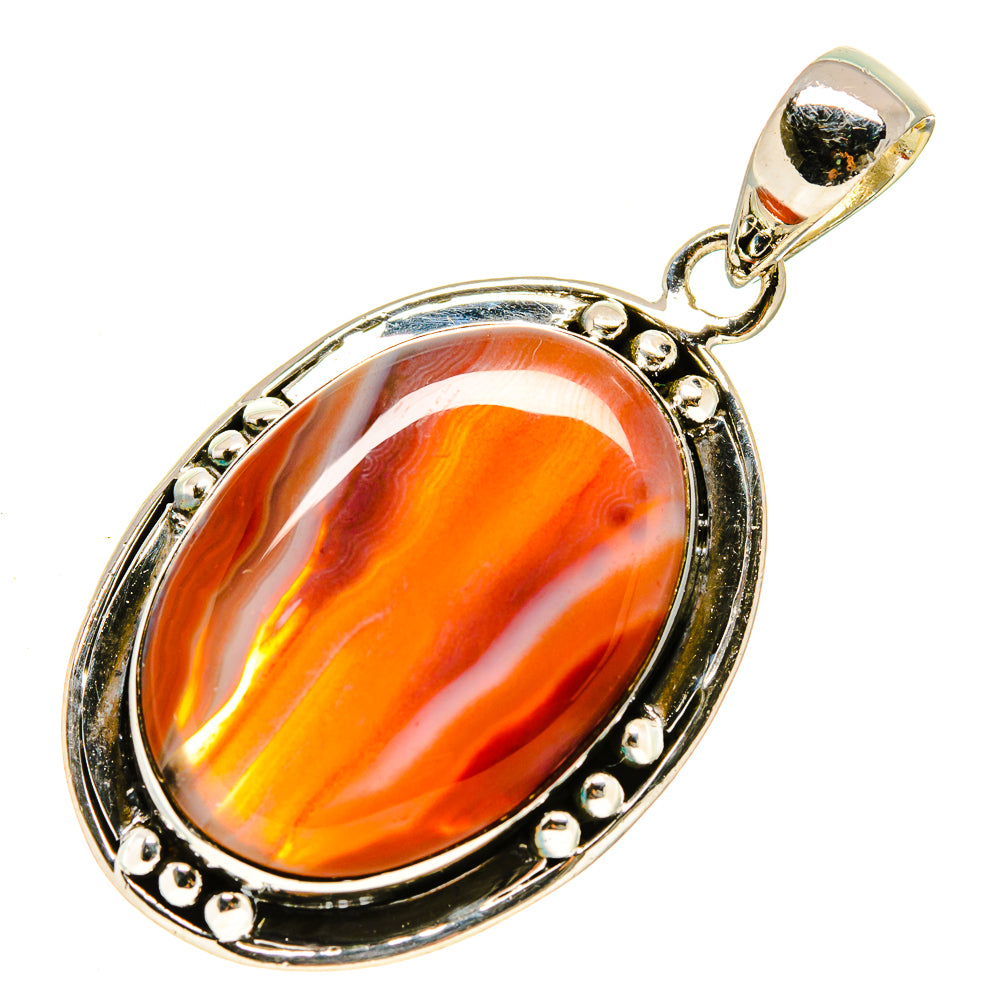 Red Botswana Agate Pendants handcrafted by Anasilvercos - PD756002
