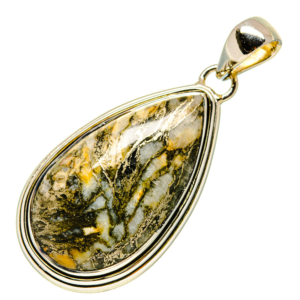 Pyrite Agate Pendants handcrafted by Anasilvercos - PD756038