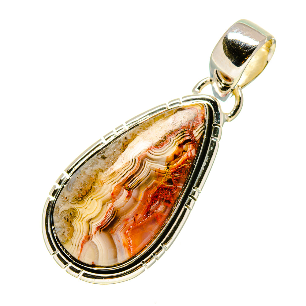 Crazy Lace Agate Pendants handcrafted by Anasilvercos - PD756043