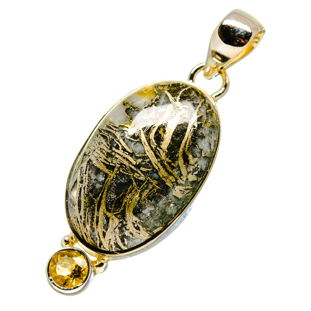 Pyrite Agate Pendants handcrafted by Anasilvercos - PD756067