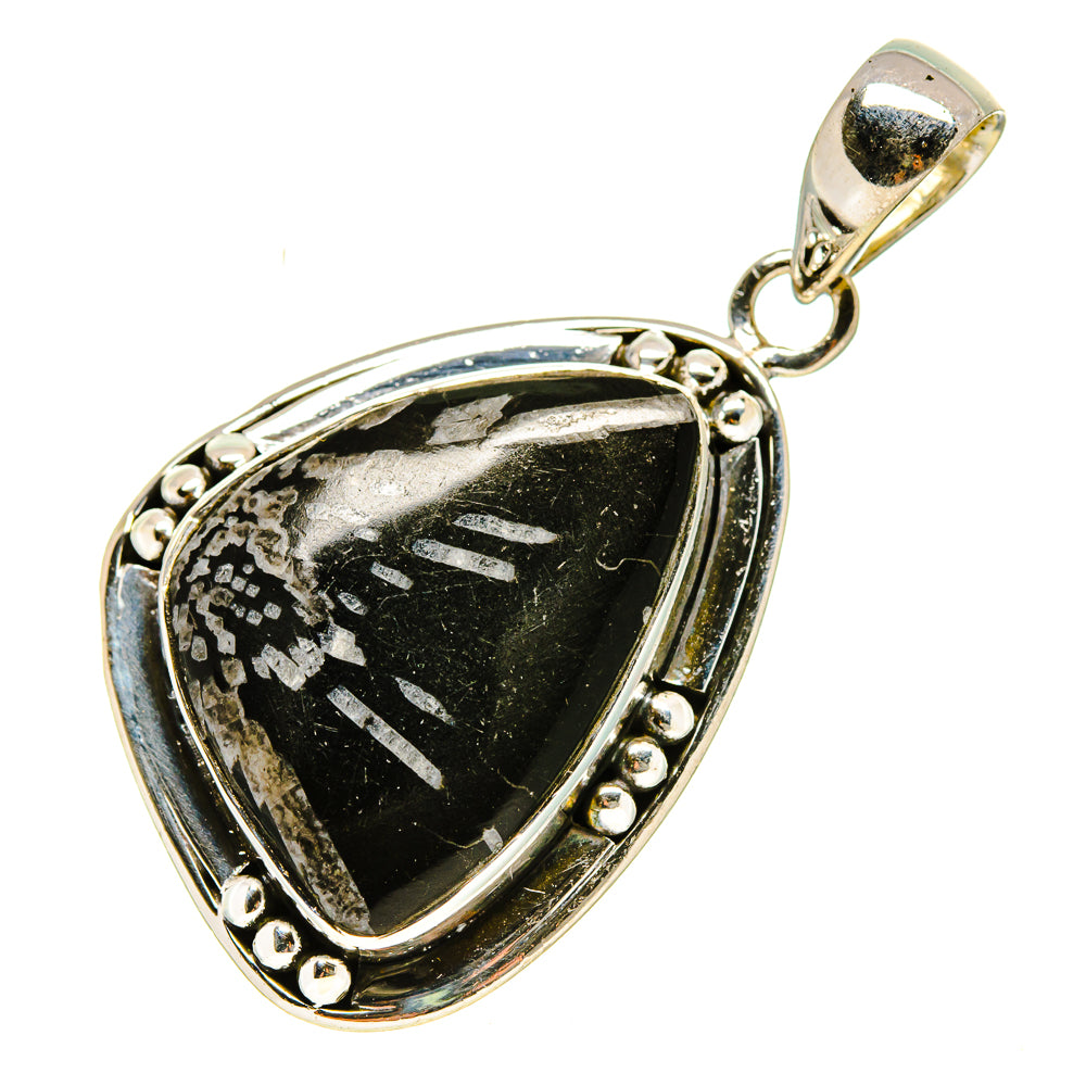 Chrysanthemum Stone Pendants handcrafted by Anasilvercos - PD756081