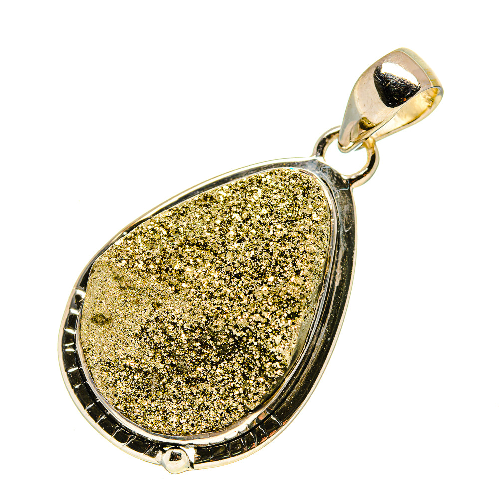 Spectro Pyrite Druzy Pendants handcrafted by Anasilvercos - PD756096