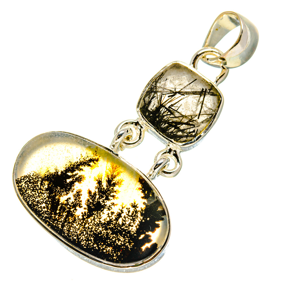 Scenic Dendritic Agate Pendants handcrafted by Anasilvercos - PD756100