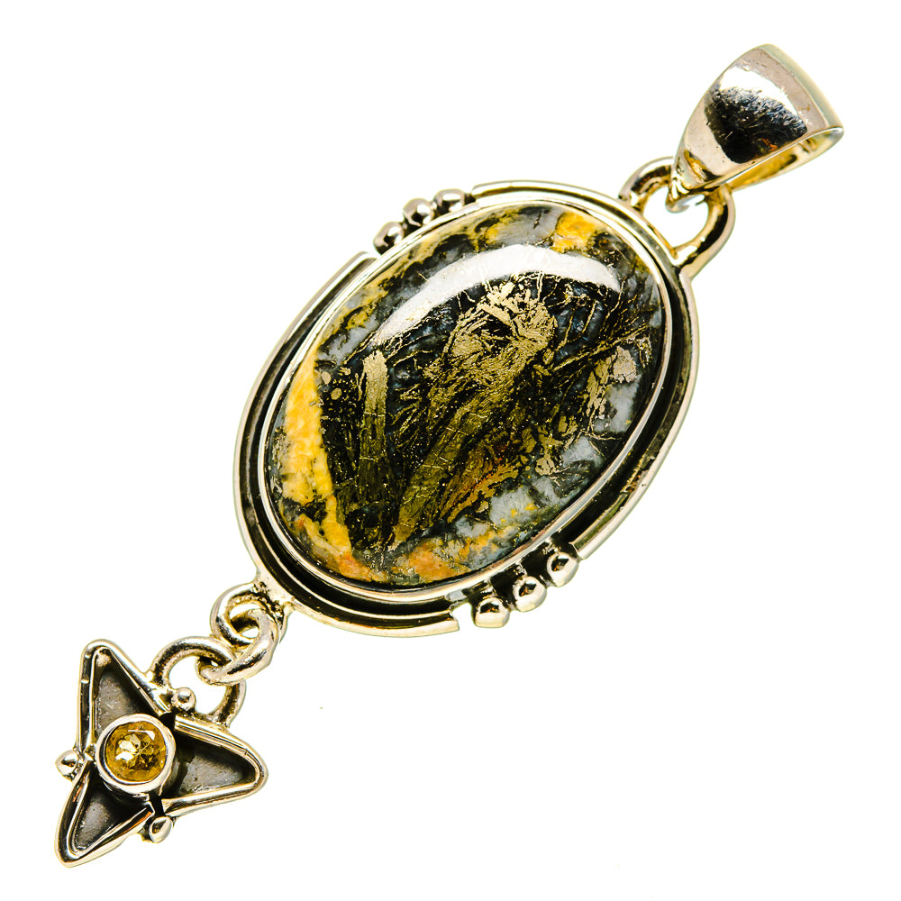 Pyrite Agate Pendants handcrafted by Anasilvercos - PD756113