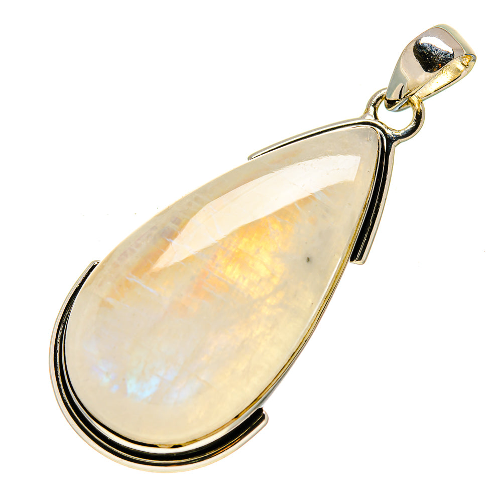 Rainbow Moonstone Pendants handcrafted by Anasilvercos - PD756136