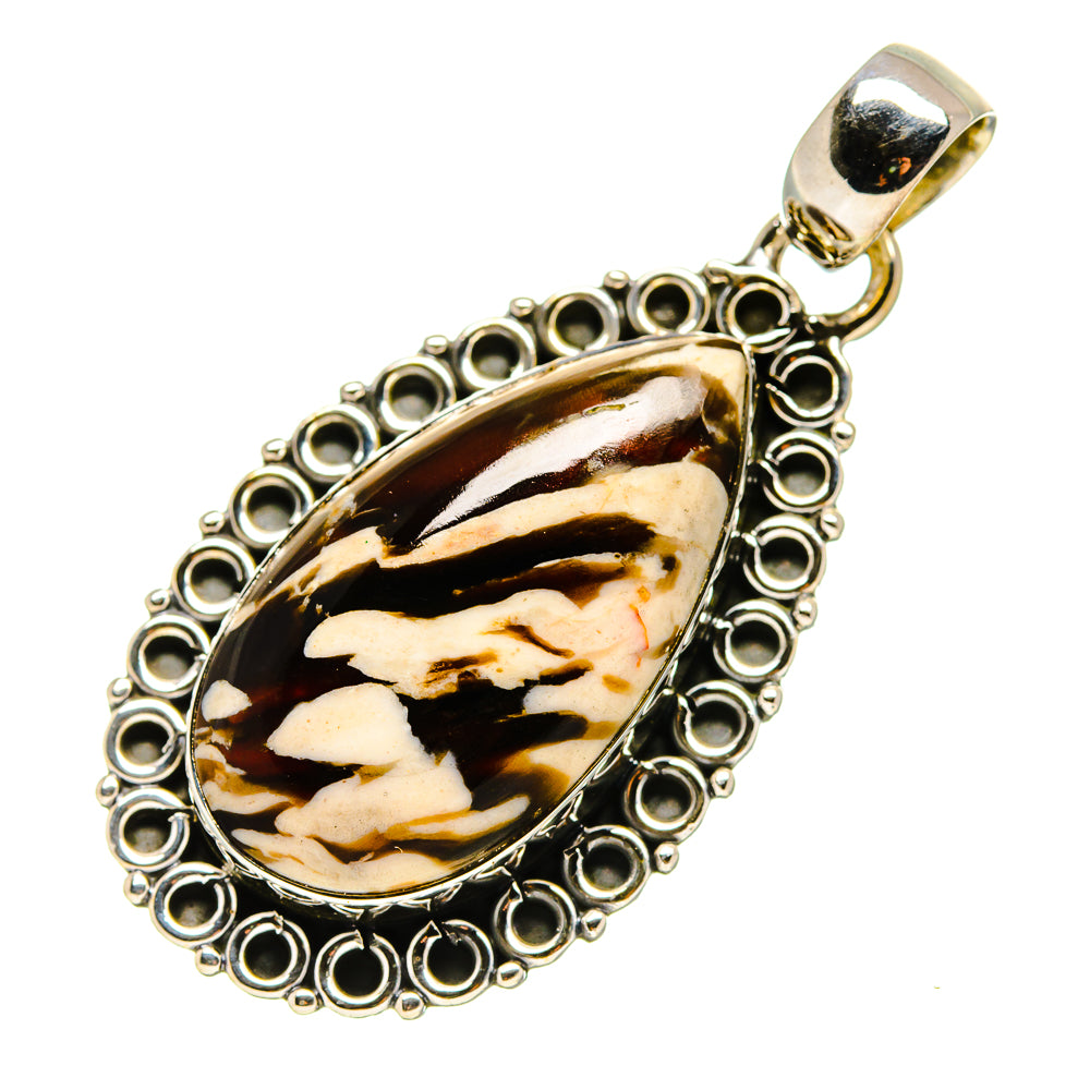 Peanut Wood Jasper Pendants handcrafted by Anasilvercos - PD756144