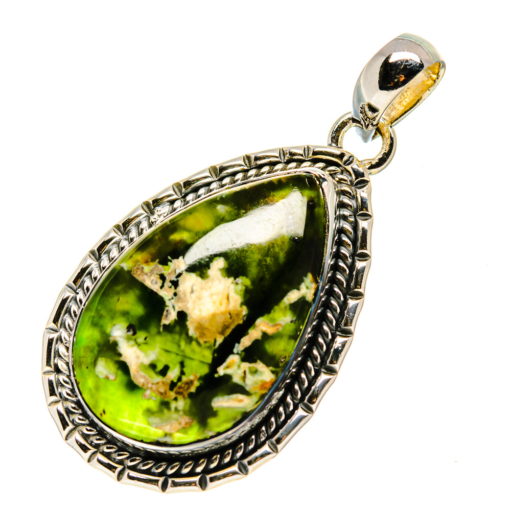 Australian Green Opal Pendants handcrafted by Anasilvercos - PD756147