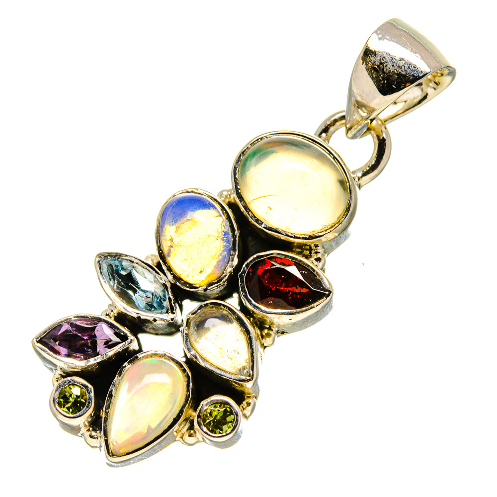 Ethiopian Opal Pendants handcrafted by Anasilvercos - PD756153