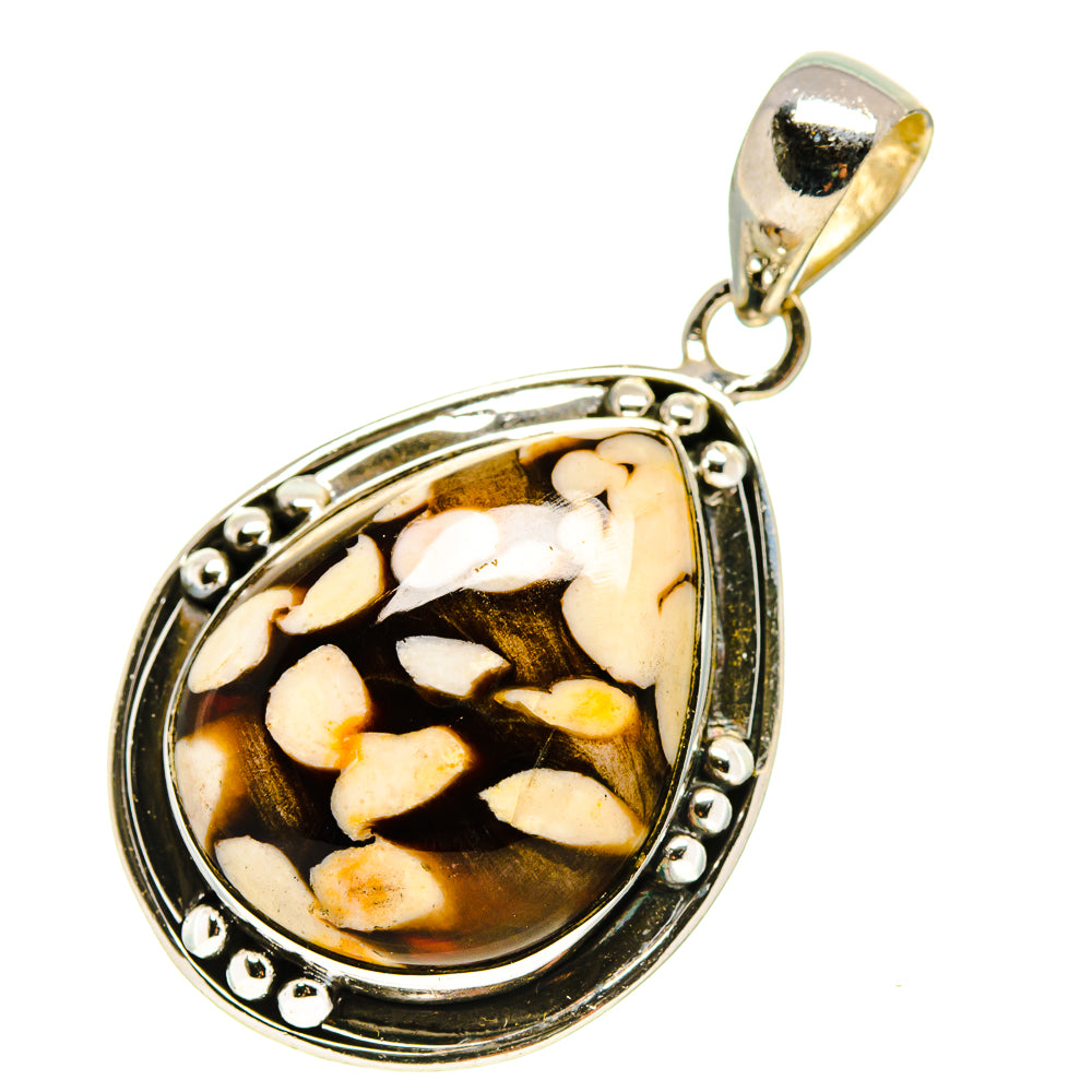 Peanut Wood Jasper Pendants handcrafted by Anasilvercos - PD756174