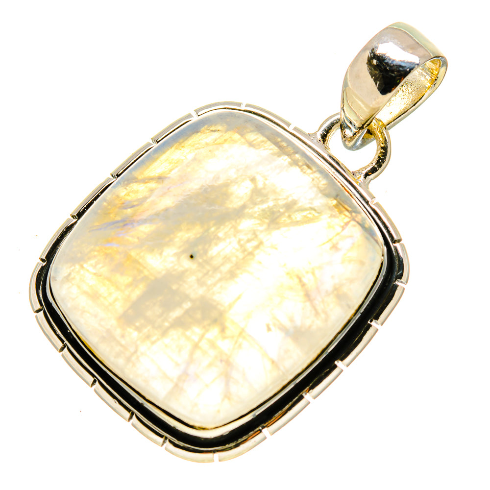 Rainbow Moonstone Pendants handcrafted by Anasilvercos - PD756200