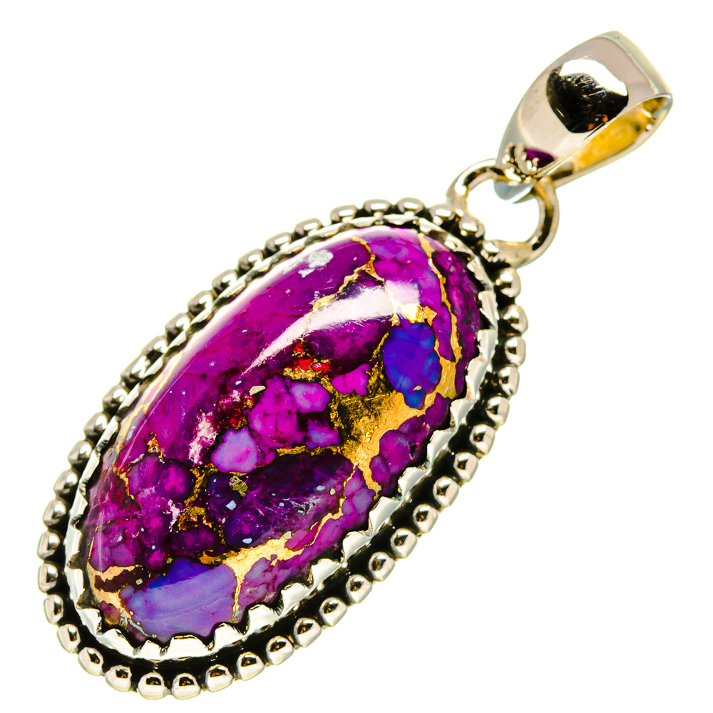 Purple Copper Composite Turquoise Pendants handcrafted by Anasilvercos - PD756218