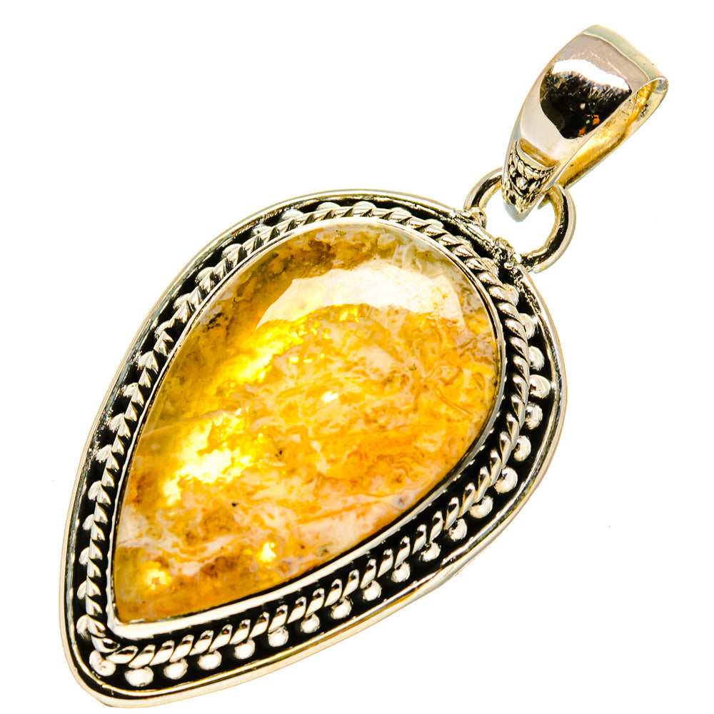 Plume Agate Pendants handcrafted by Anasilvercos - PD756222