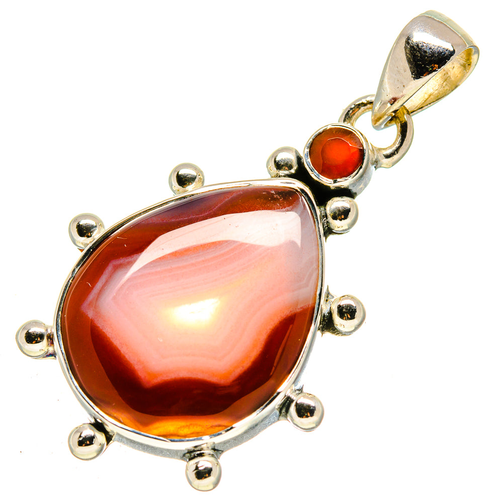 Red Botswana Agate Pendants handcrafted by Anasilvercos - PD756226