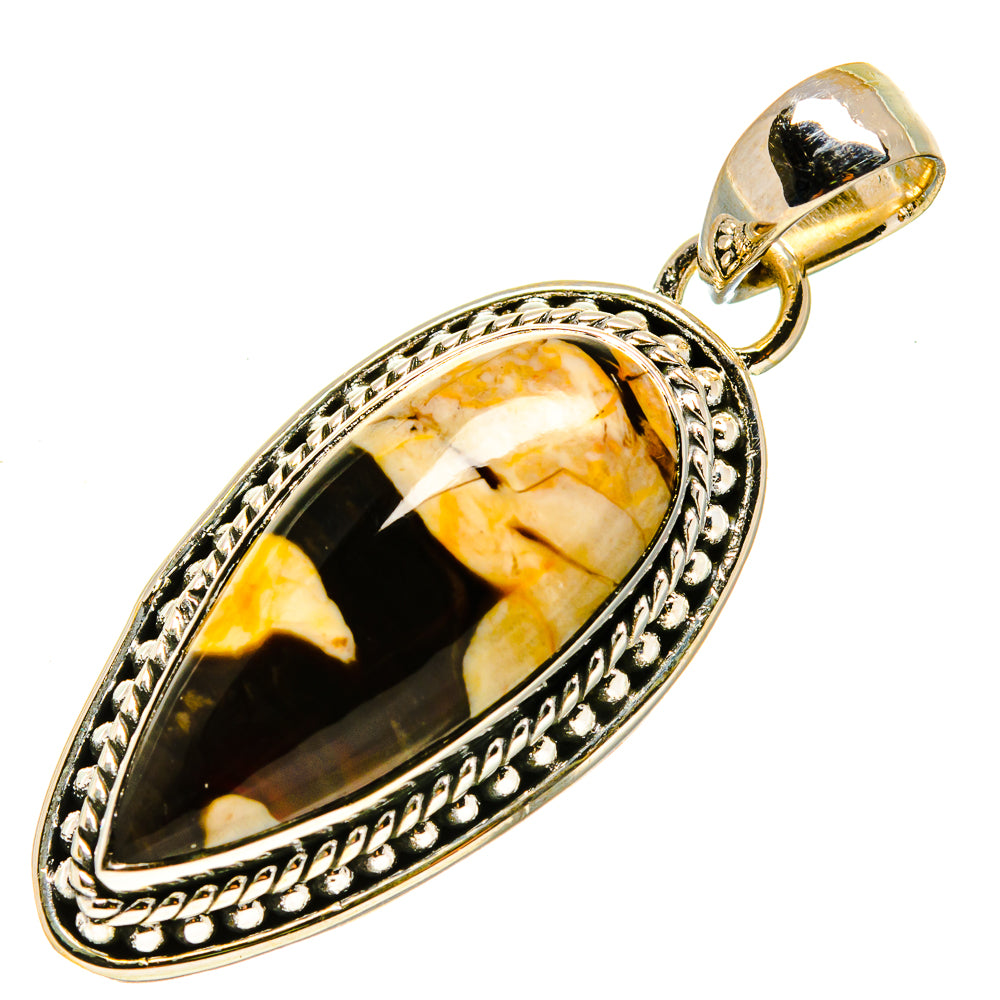 Peanut Wood Jasper Pendants handcrafted by Anasilvercos - PD756239