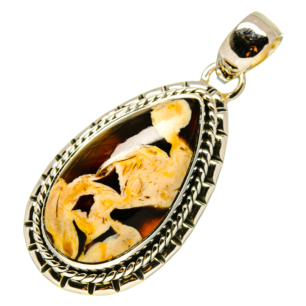 Peanut Wood Jasper Pendants handcrafted by Anasilvercos - PD756250