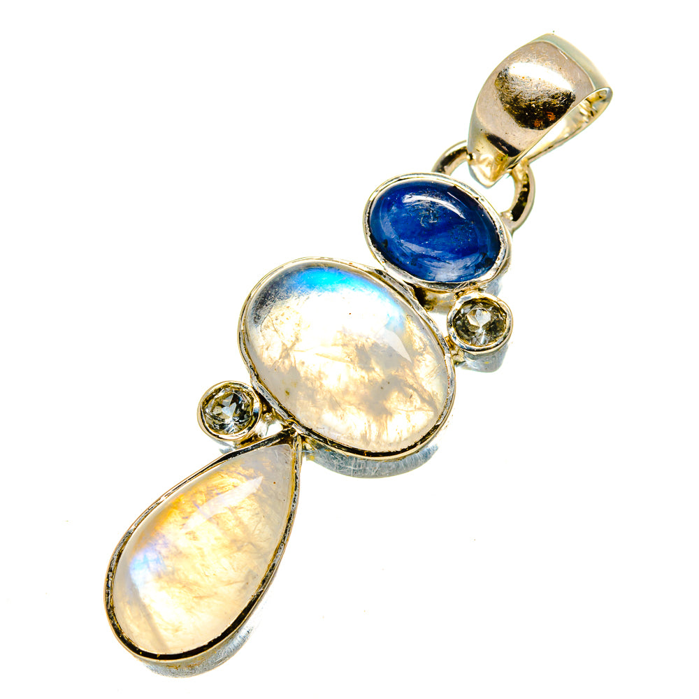 Rainbow Moonstone Pendants handcrafted by Anasilvercos - PD756274