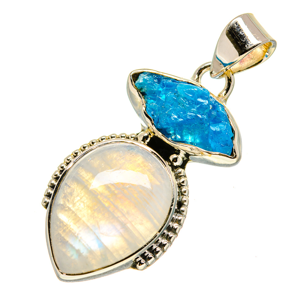 Rainbow Moonstone Pendants handcrafted by Anasilvercos - PD756275