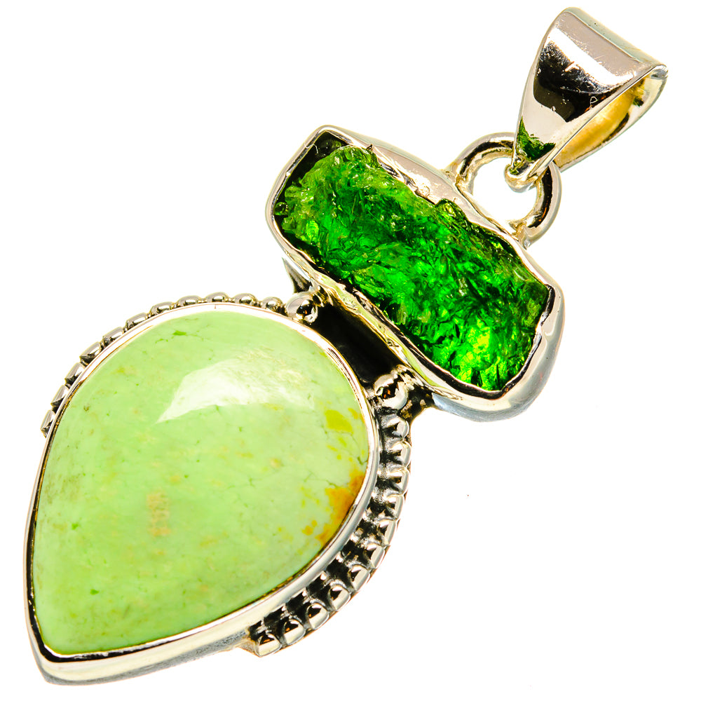 Lemon Chrysoprase Pendants handcrafted by Anasilvercos - PD756288