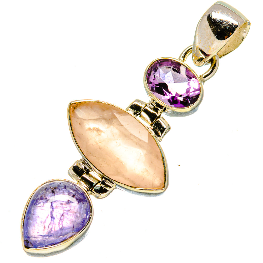 Rose Quartz Pendants handcrafted by Anasilvercos - PD756293