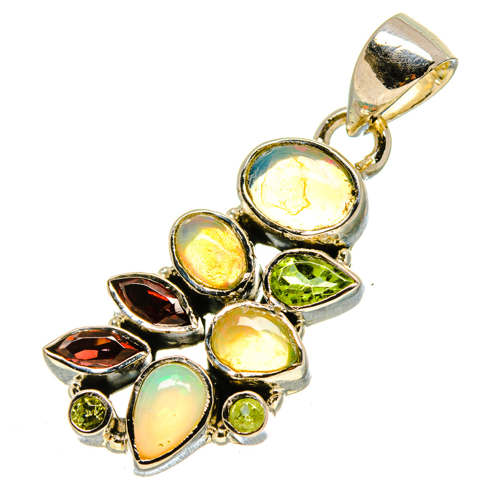 Ethiopian Opal Pendants handcrafted by Anasilvercos - PD756296