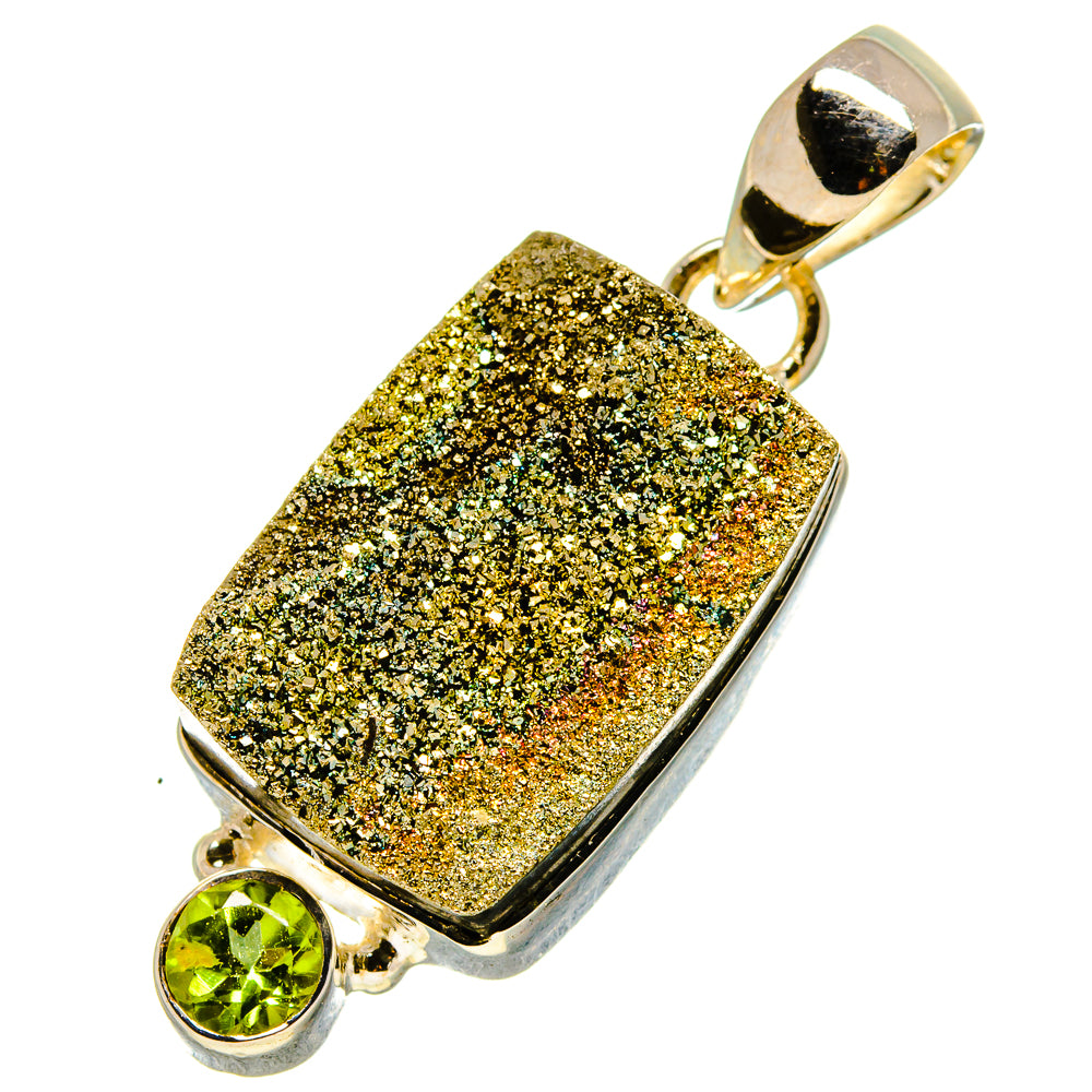 Spectro Pyrite Druzy Pendants handcrafted by Anasilvercos - PD756303