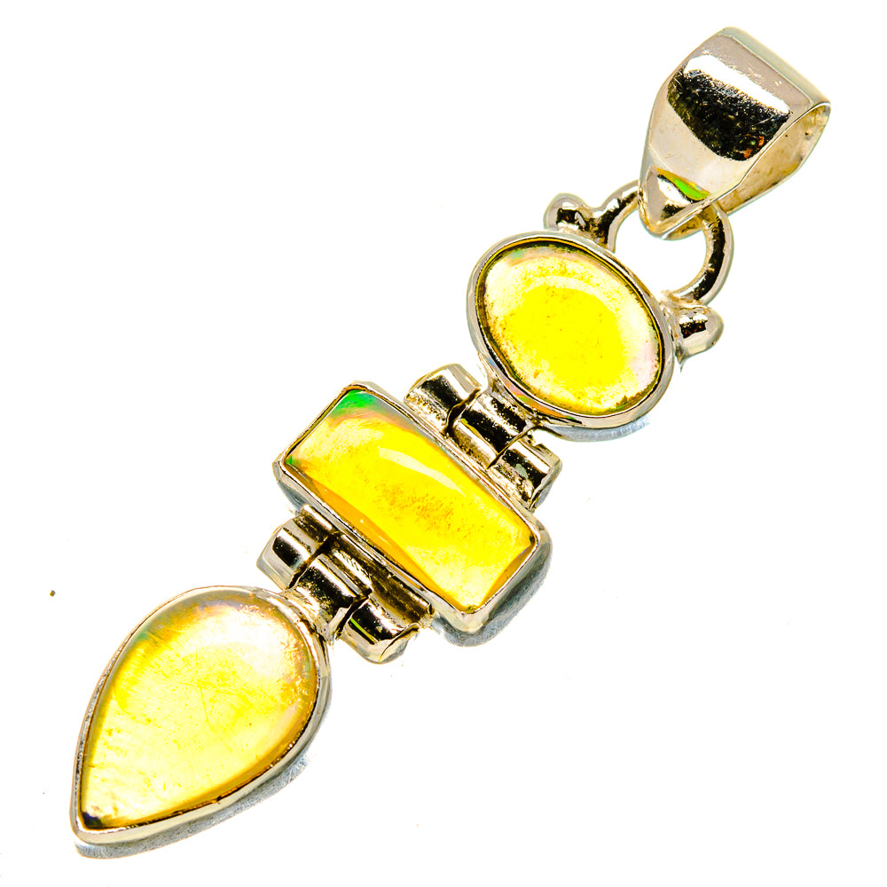 Ethiopian Opal Pendants handcrafted by Anasilvercos - PD756305