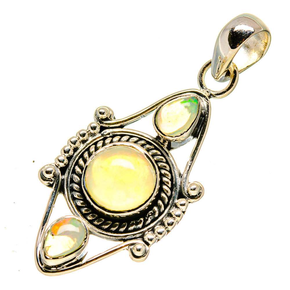 Ethiopian Opal Pendants handcrafted by Anasilvercos - PD756306
