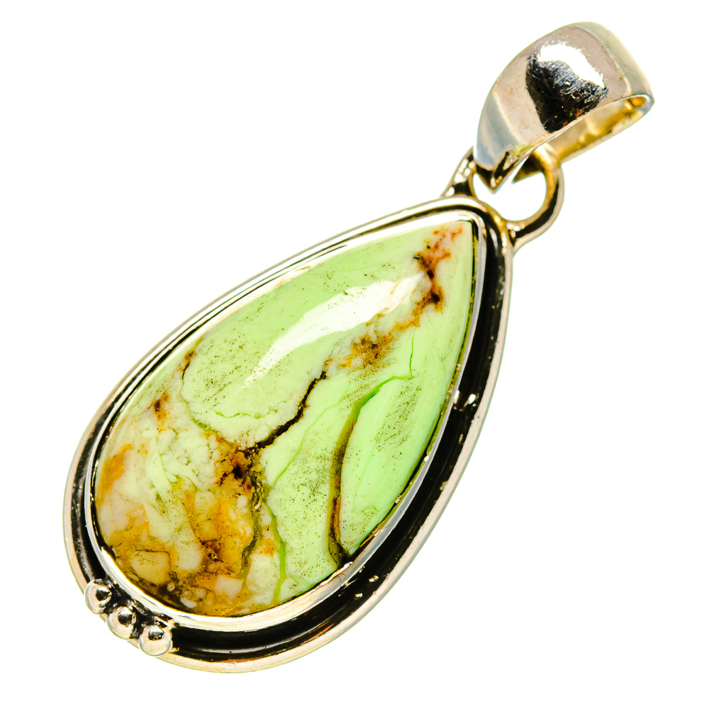 Lemon Chrysoprase Pendants handcrafted by Anasilvercos - PD756310
