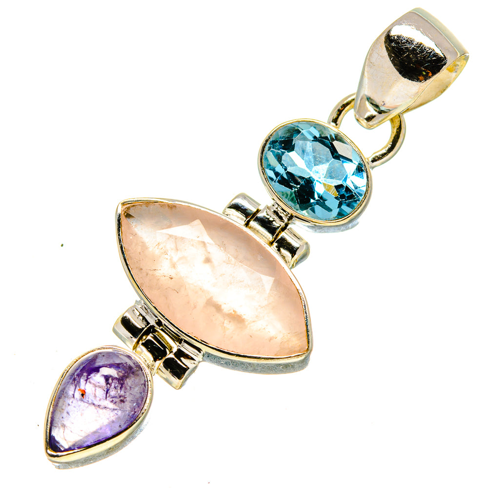 Rose Quartz Pendants handcrafted by Anasilvercos - PD756316