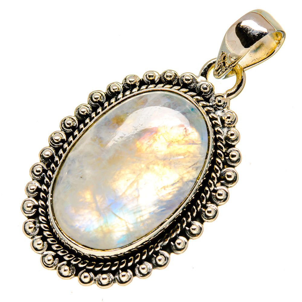 Rainbow Moonstone Pendants handcrafted by Anasilvercos - PD756331
