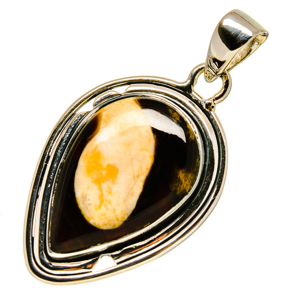Peanut Wood Jasper Pendants handcrafted by Anasilvercos - PD756343
