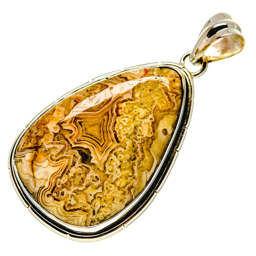 Laguna Lace Agate Pendants handcrafted by Anasilvercos - PD756364