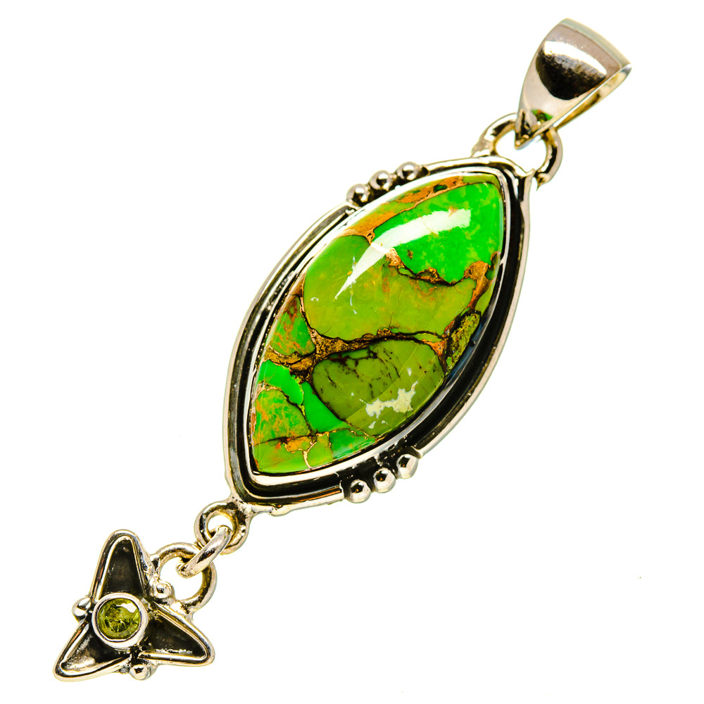 Green Copper Composite Turquoise Pendants handcrafted by Anasilvercos - PD756451
