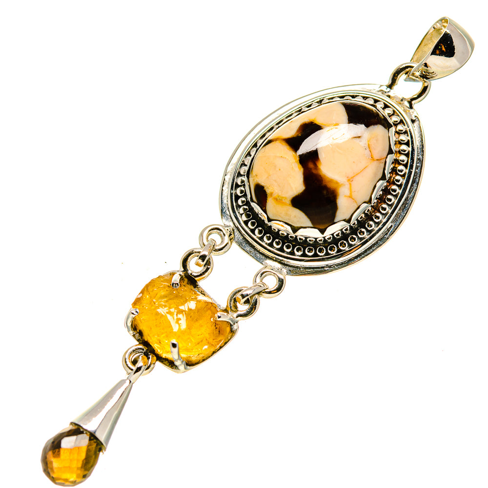 Peanut Wood Jasper Pendants handcrafted by Anasilvercos - PD756452