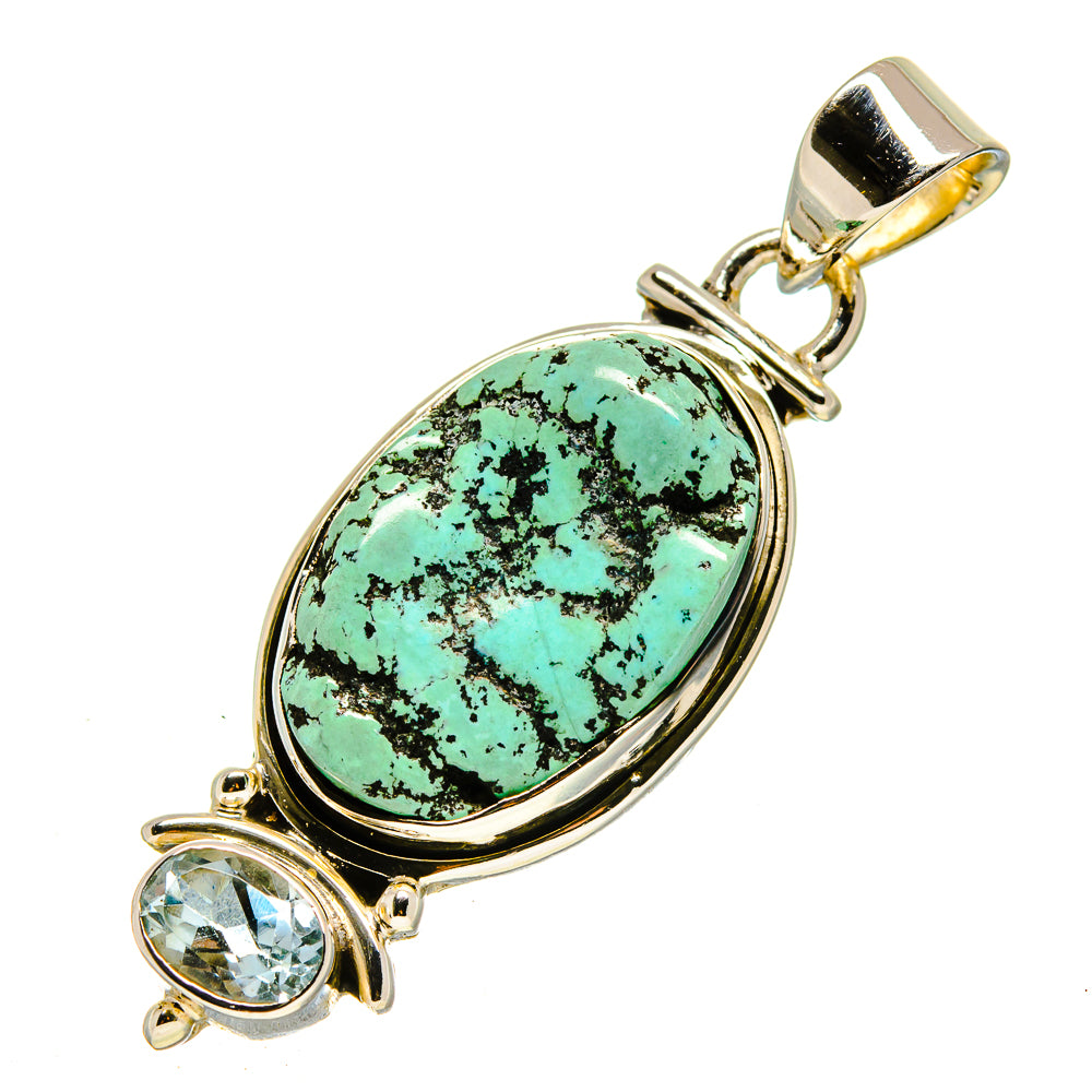Tibetan Turquoise Pendants handcrafted by Anasilvercos - PD756458