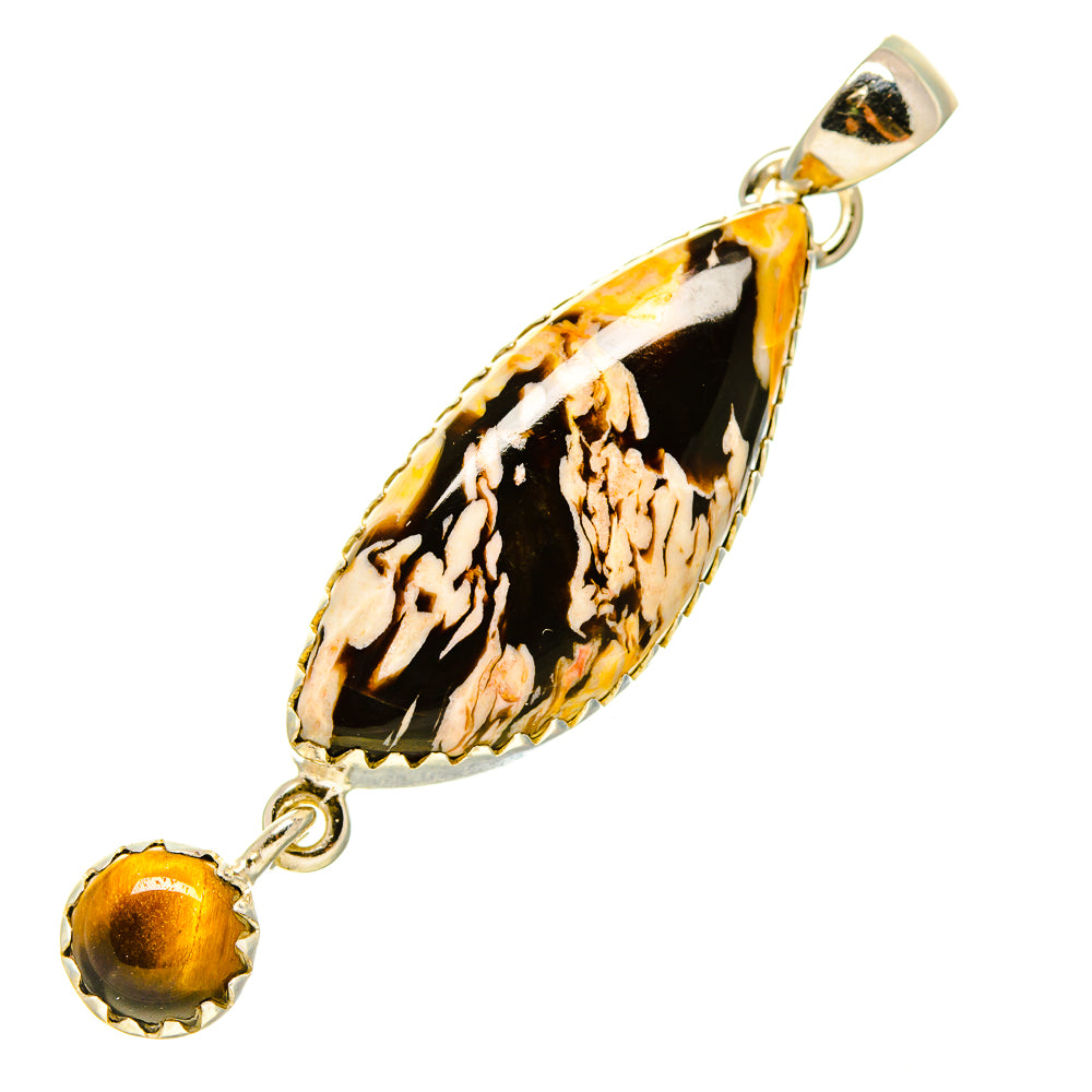 Peanut Wood Jasper Pendants handcrafted by Anasilvercos - PD756475