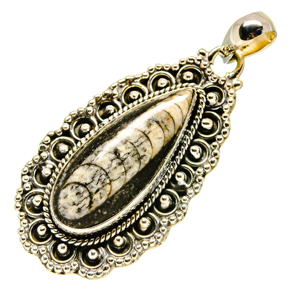 Orthoceras Fossil Pendants handcrafted by Anasilvercos - PD756486