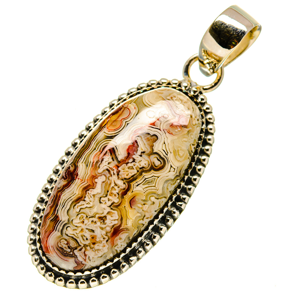 Laguna Lace Agate Pendants handcrafted by Anasilvercos - PD756524