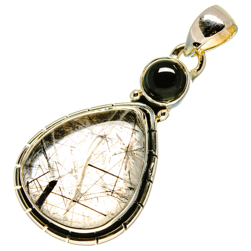 Tourmalinated Quartz Pendants handcrafted by Anasilvercos - PD756553