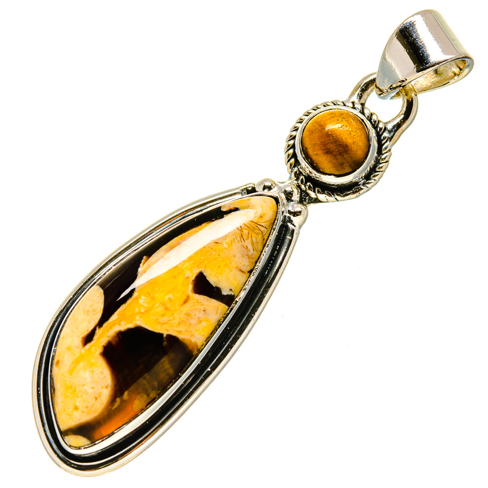 Peanut Wood Jasper Pendants handcrafted by Anasilvercos - PD756589