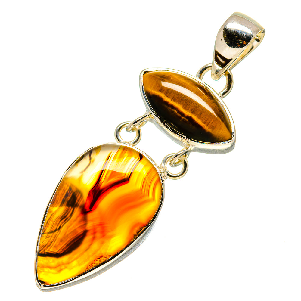Botswana Agate Pendants handcrafted by Anasilvercos - PD756595