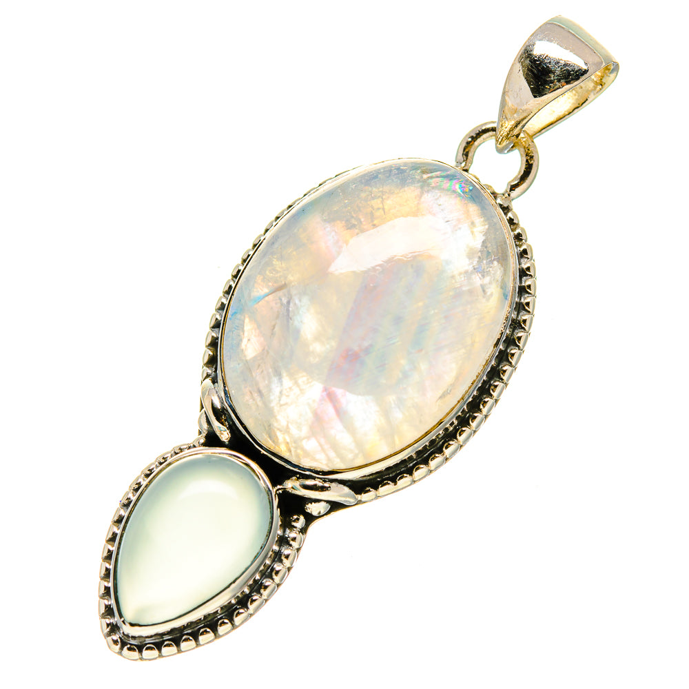 Rainbow Moonstone Pendants handcrafted by Anasilvercos - PD756601