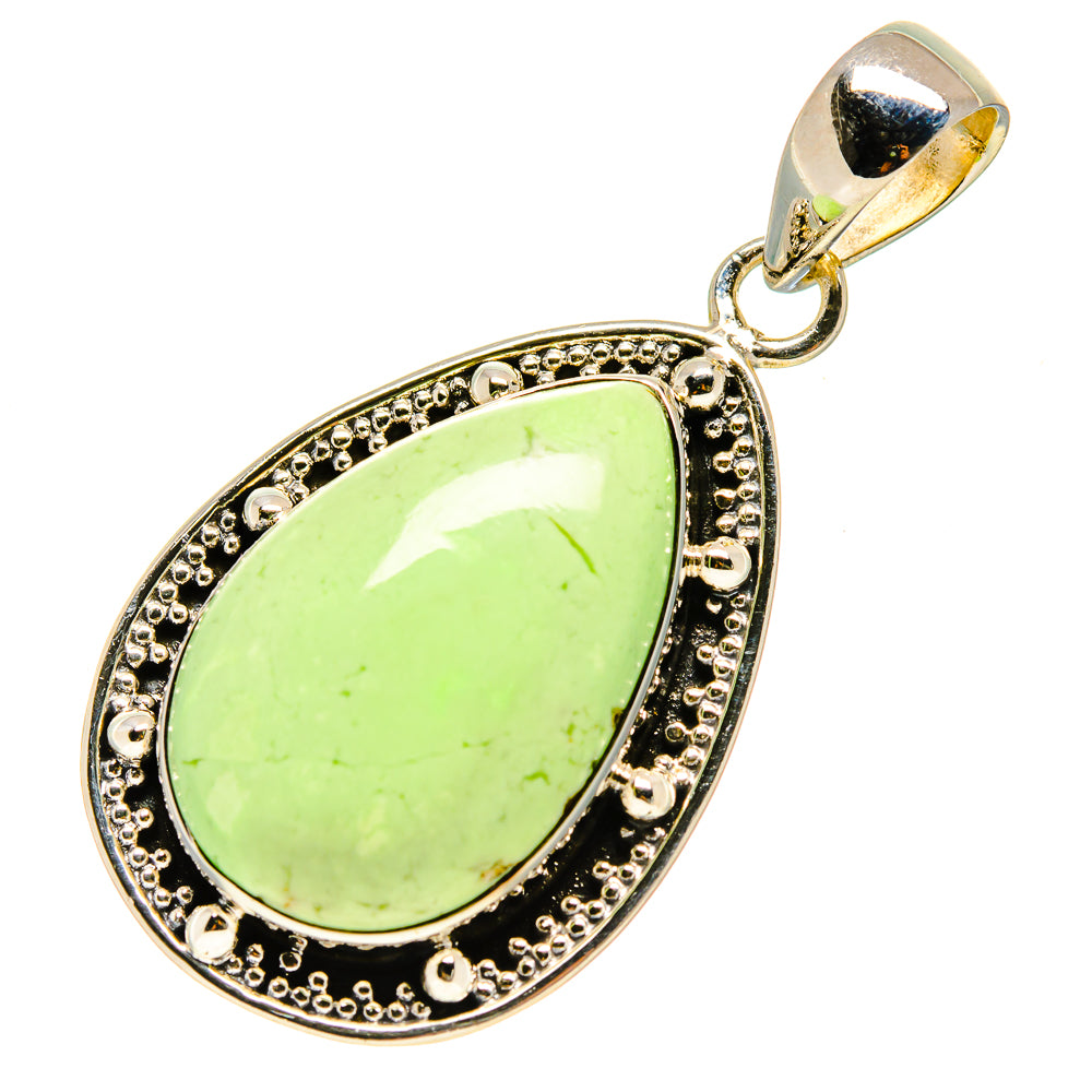 Lemon Chrysoprase Pendants handcrafted by Anasilvercos - PD756605