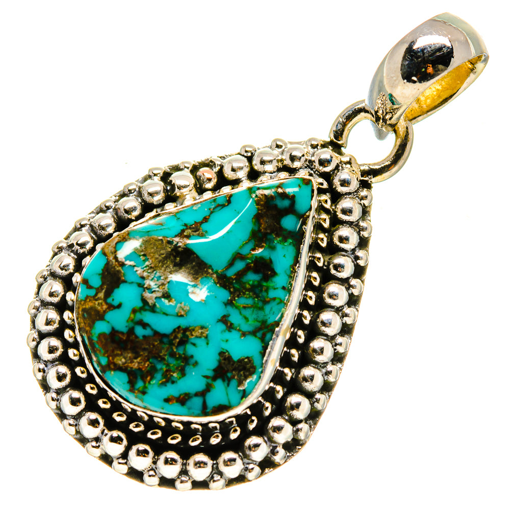 Tibetan Turquoise Pendants handcrafted by Anasilvercos - PD756661